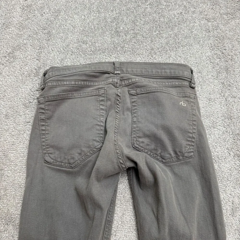 Rag & Bone The Dre Slim Boyfriend Denim Jeans Womens 24 Aged Sage Gray Stretch